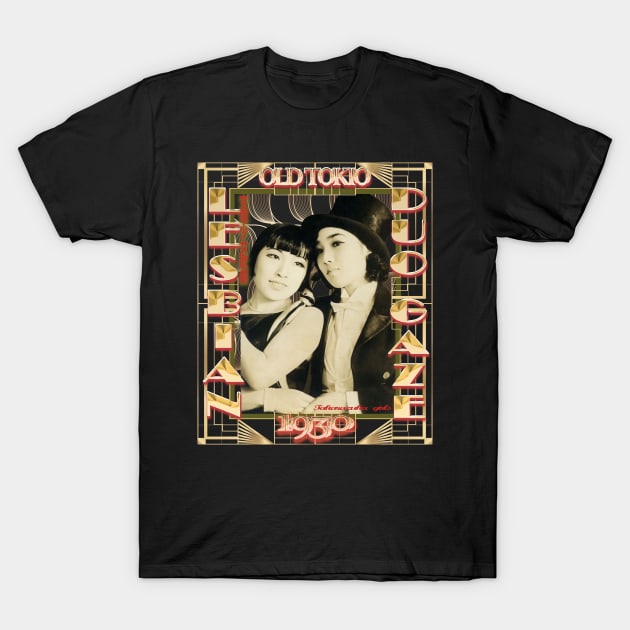 Lesbian fashion Tokio roaring twenties art deco - japanese T-Shirt by irresolute-drab